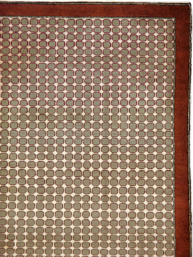 Vintage Anatolian Deco Carpet, No.18855 - Staging