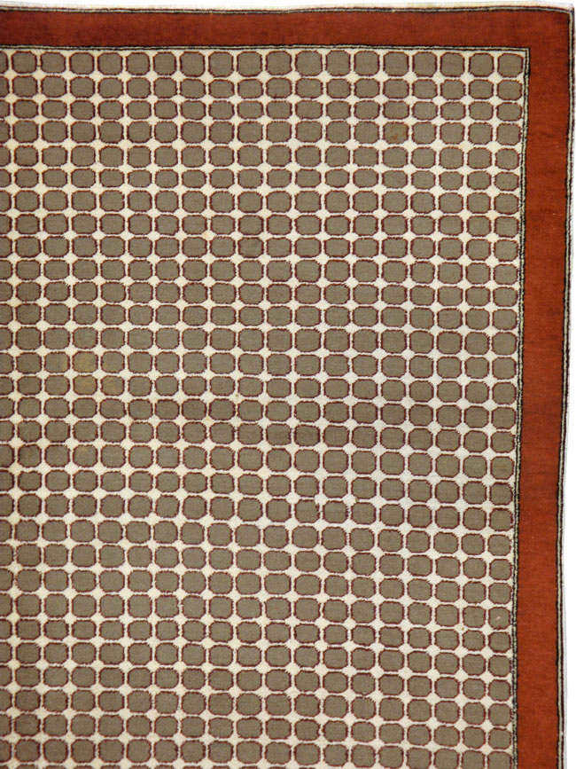 Vintage Anatolian Deco Carpet, No.18855 - Staging