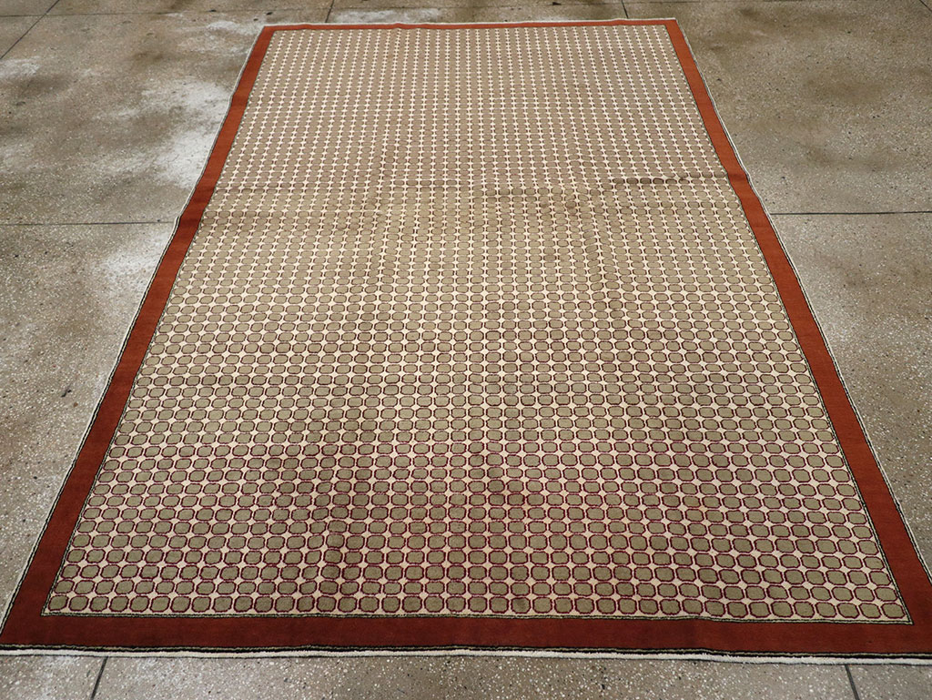 Vintage Anatolian Deco Carpet, No.18855 - Staging