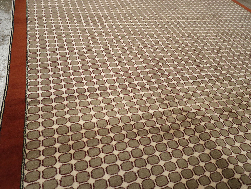 Vintage Anatolian Deco Carpet, No.18855 - Staging