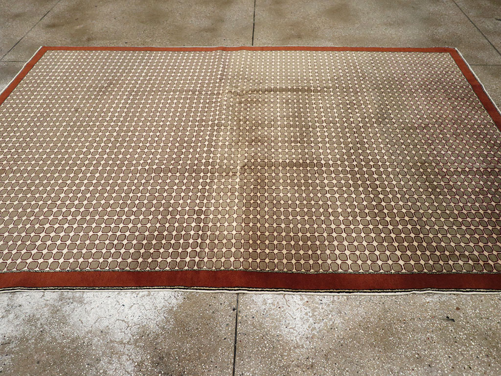 Vintage Anatolian Deco Carpet, No.18855 - Staging