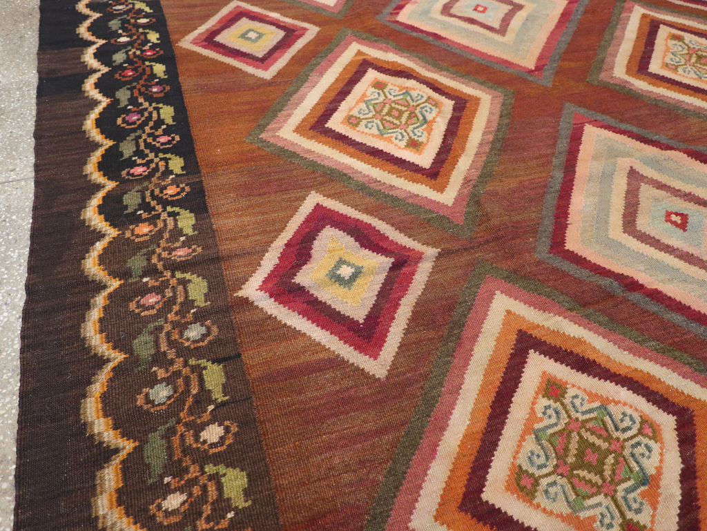 Vintage Turkish Flat-weave Kilim, No.18876 - Staging