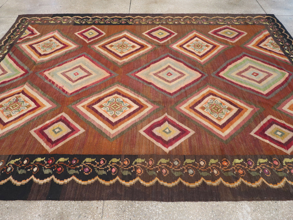 Vintage Turkish Flat-weave Kilim, No.18876 - Staging