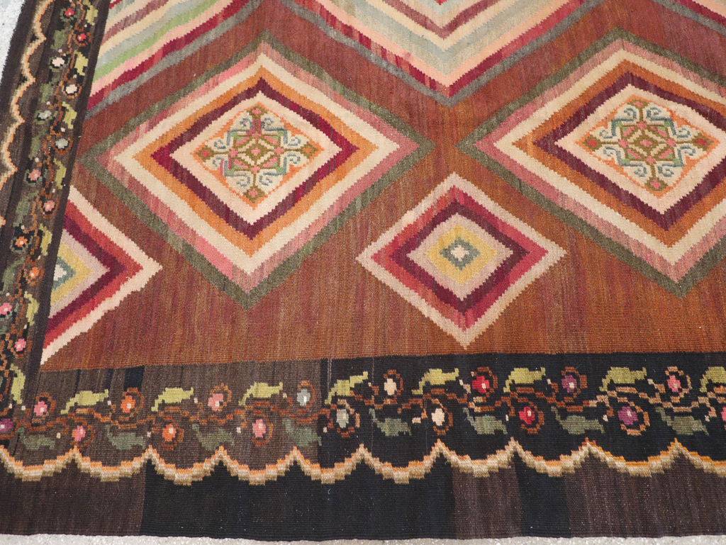 Vintage Turkish Flat-weave Kilim, No.18876 - Staging