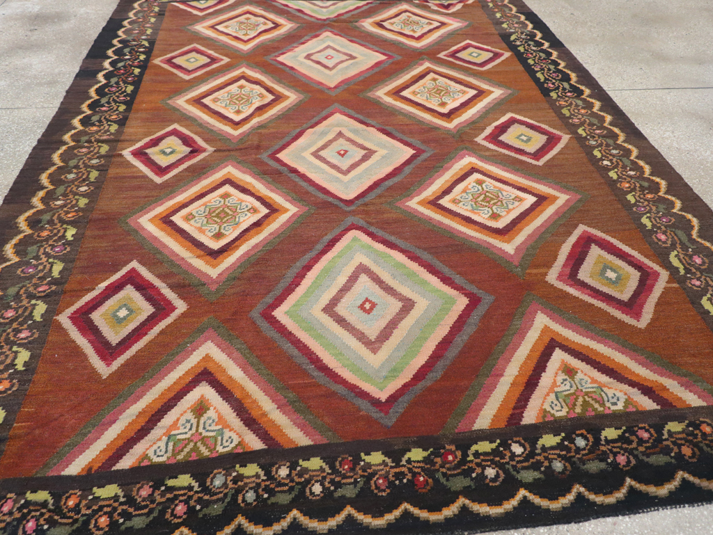 Vintage Turkish Flat-weave Kilim, No.18876 - Staging