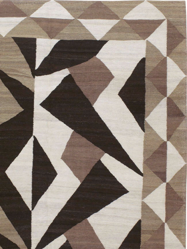 Vintage Persian Modernist Kilim, No.18890 - Staging