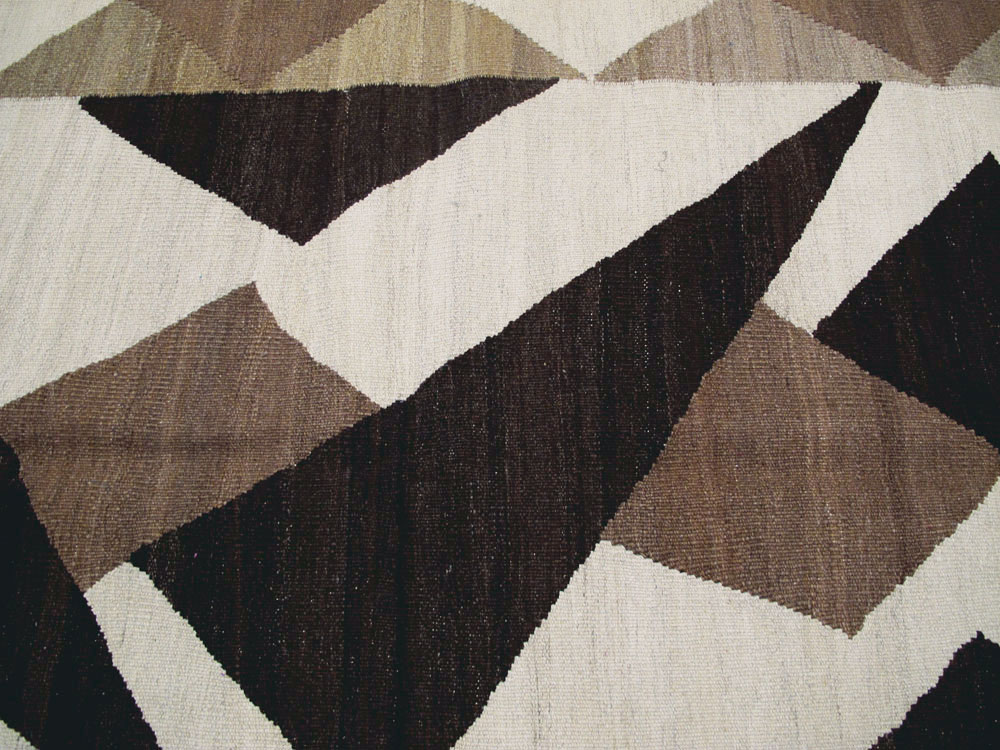 Vintage Persian Modernist Kilim, No.18890 - Staging