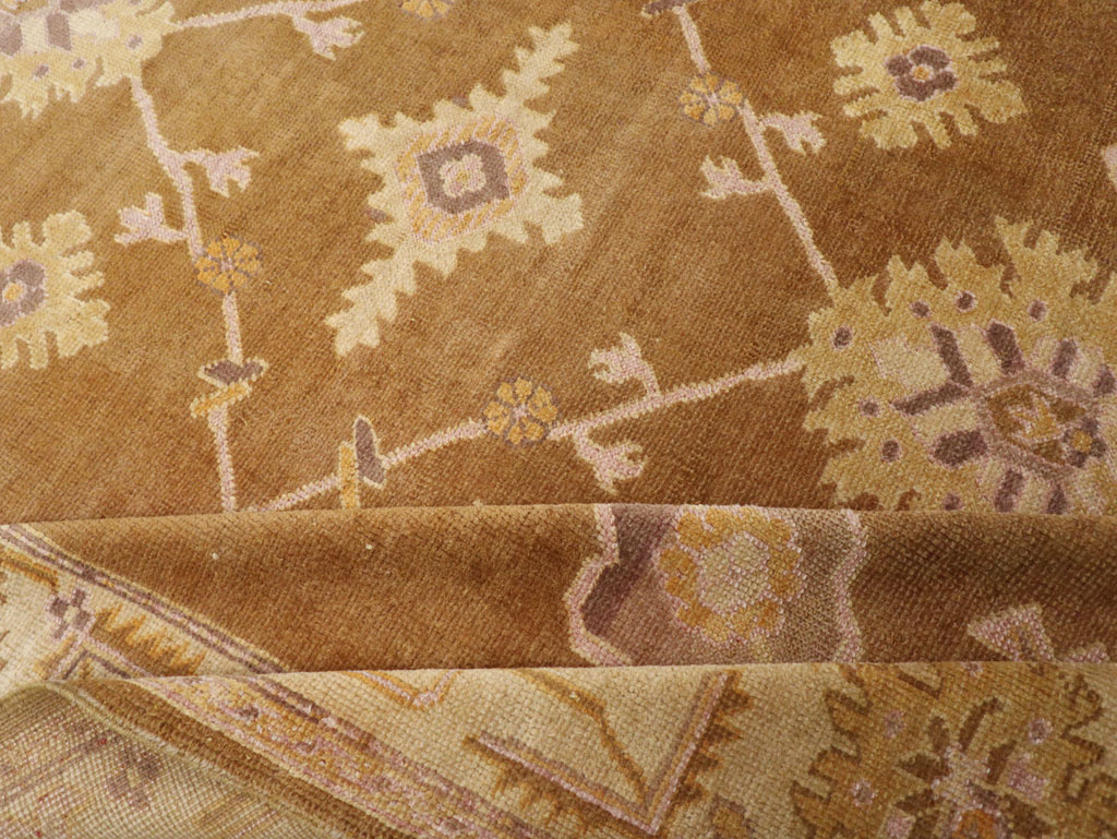 Antique Turkish Oushak Square Room Size Carpet, No.18896 - Staging