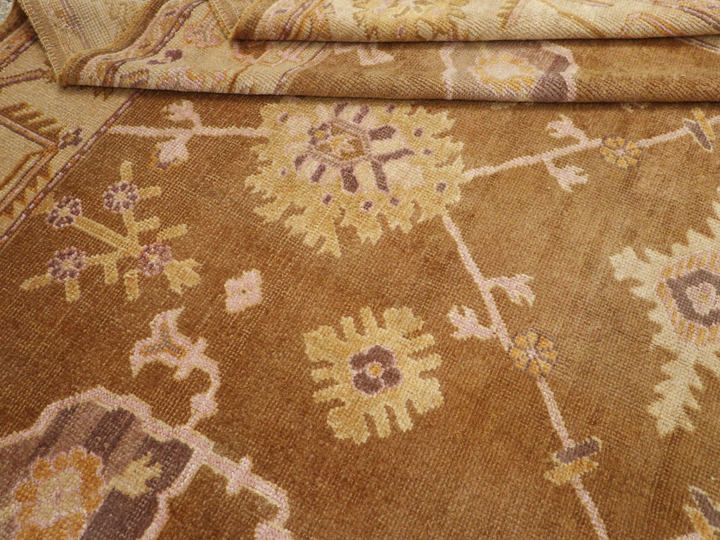 Antique Turkish Oushak Square Room Size Carpet, No.18896 - Staging