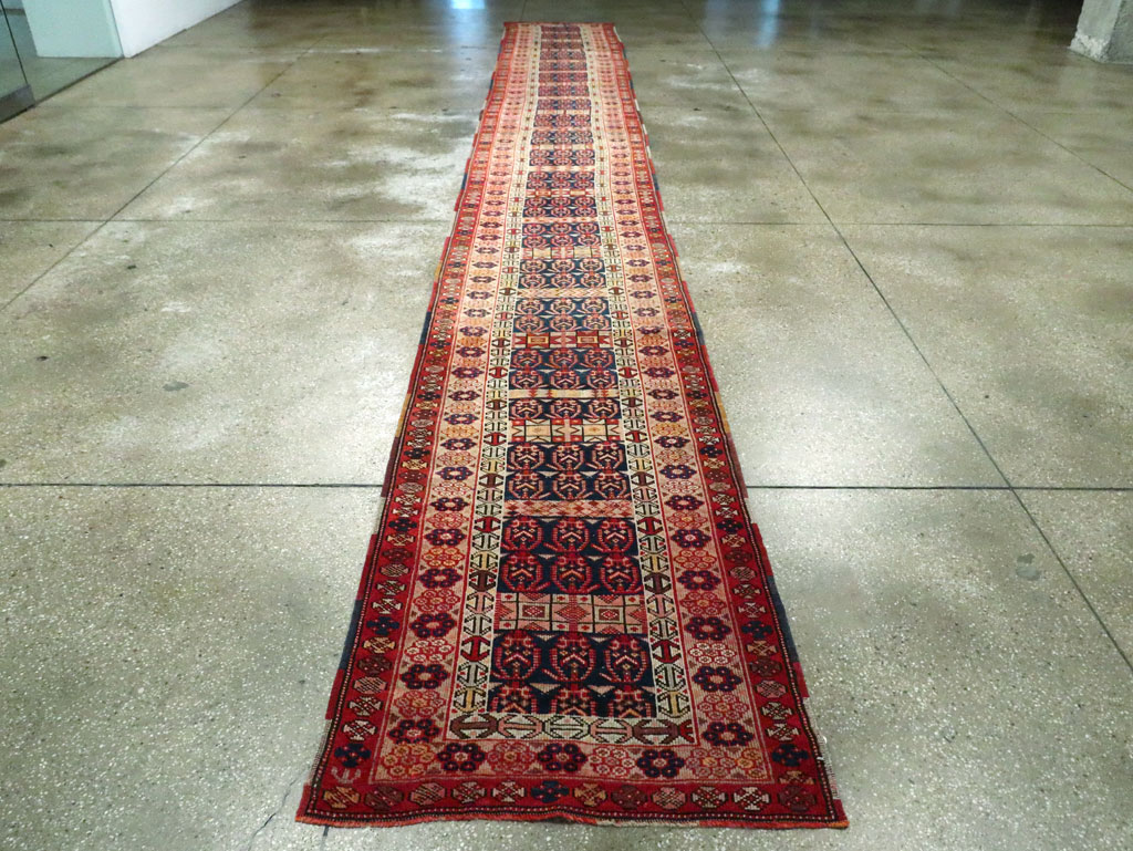 Antique Persian Northwest Long Runner, No.18912 - Staging