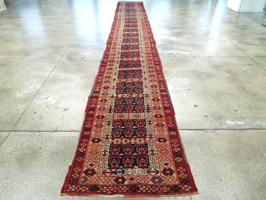 Antique Persian Northwest Long Runner, No.18912 - Staging