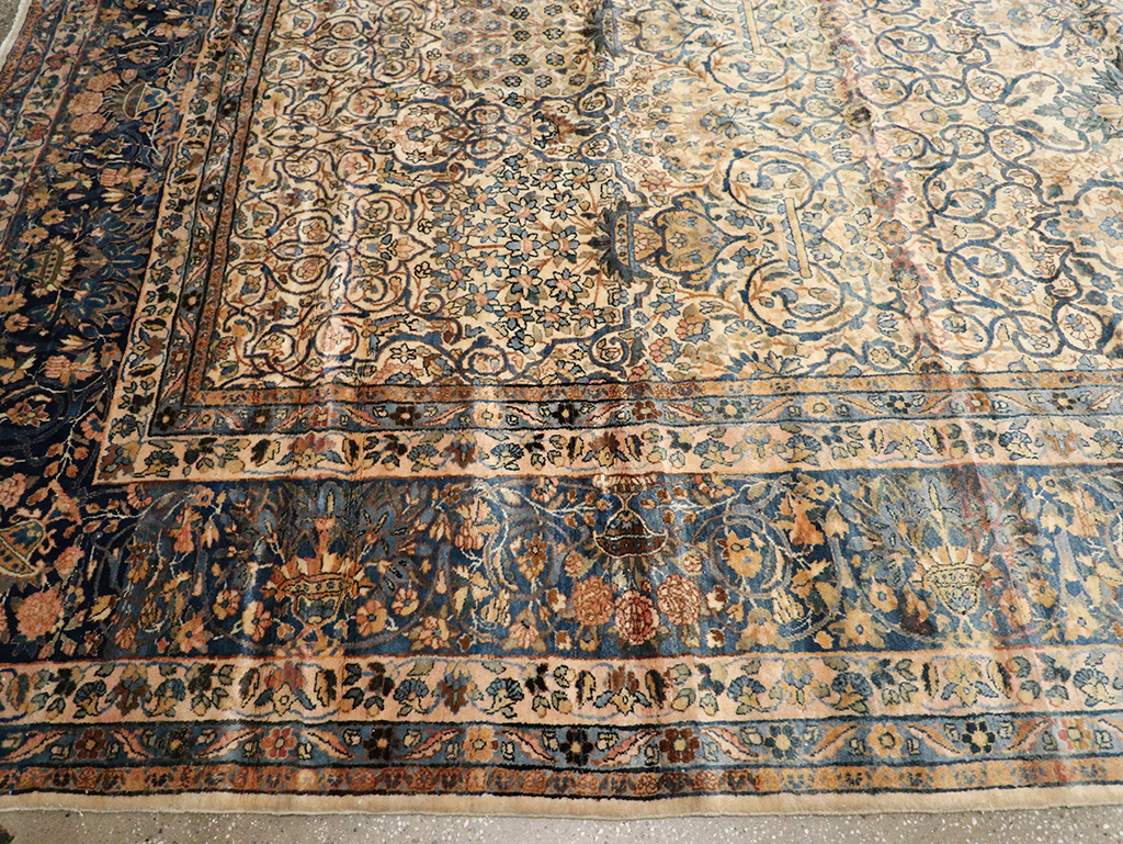 Vintage Persian Lavar Kerman Oversize Carpet, No.18917 - Staging