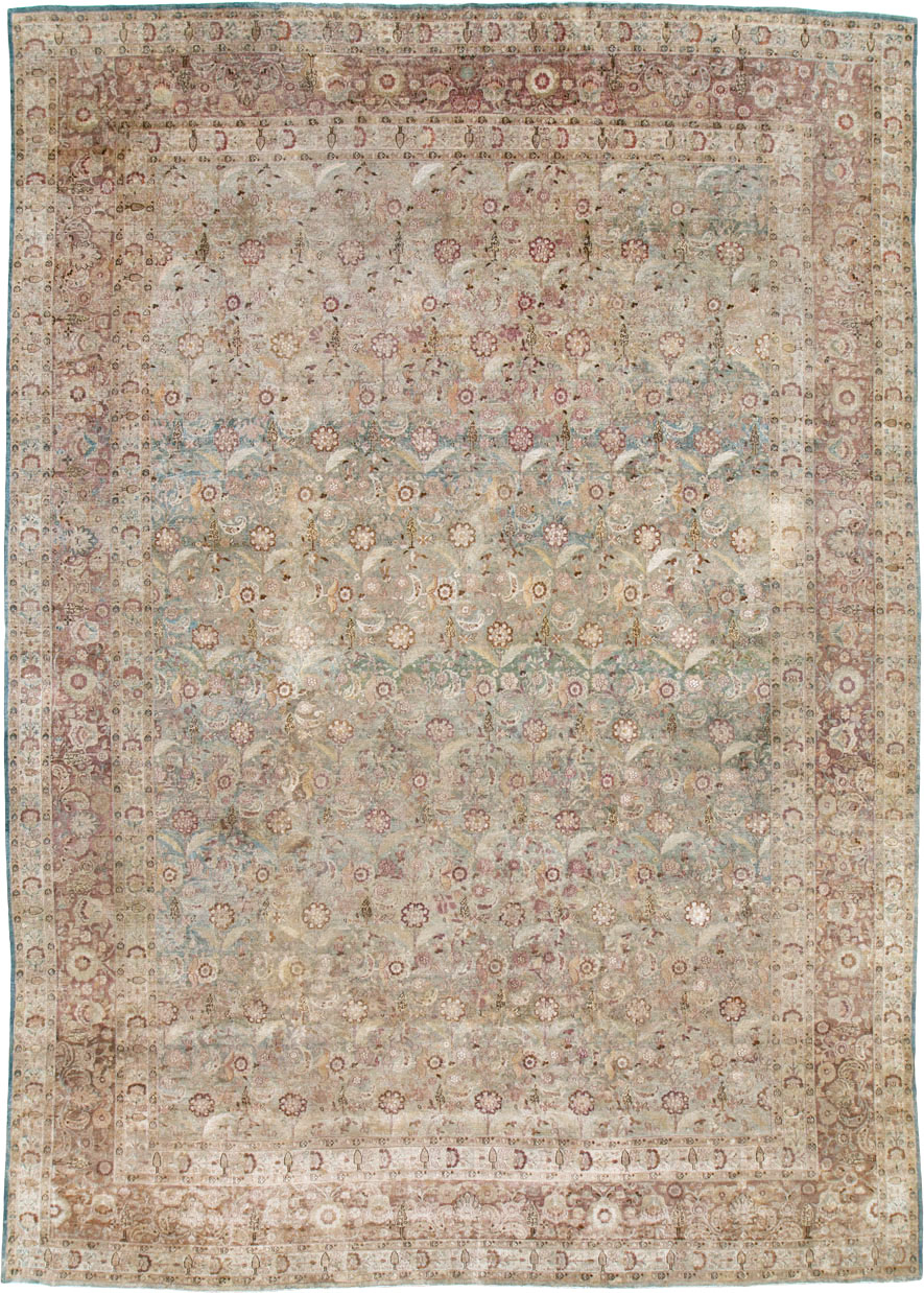 Antique Persian Mashad Carpet, No.18952 - Staging