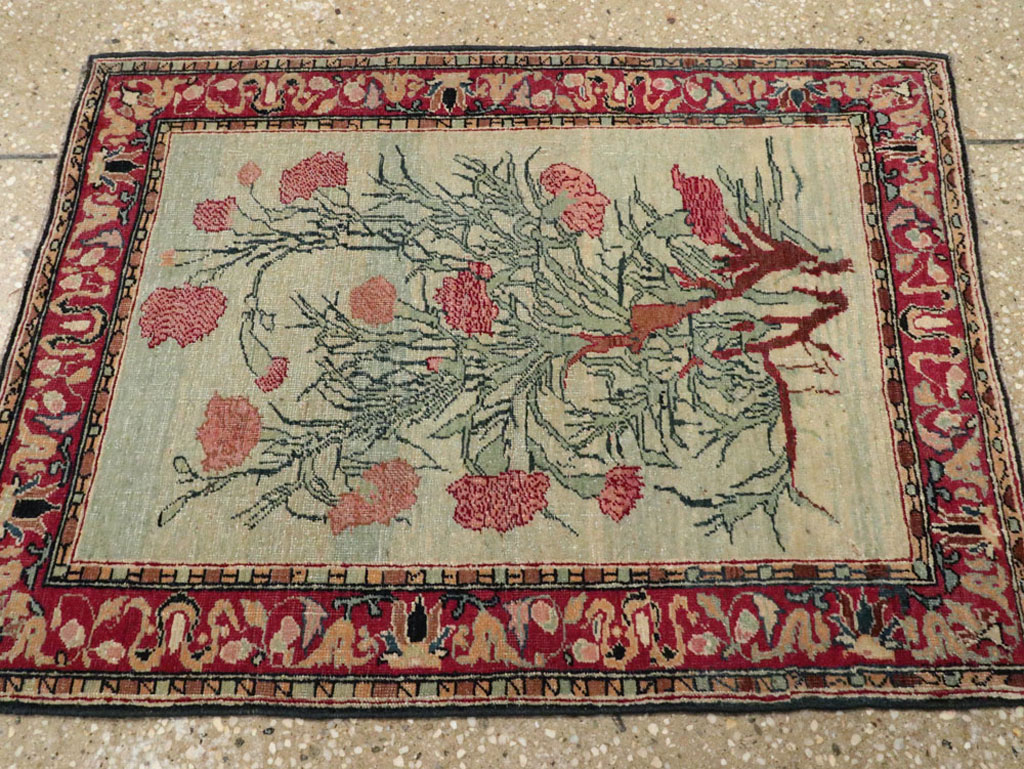 Antique Persian Mashad Rug, No.18964 - Staging