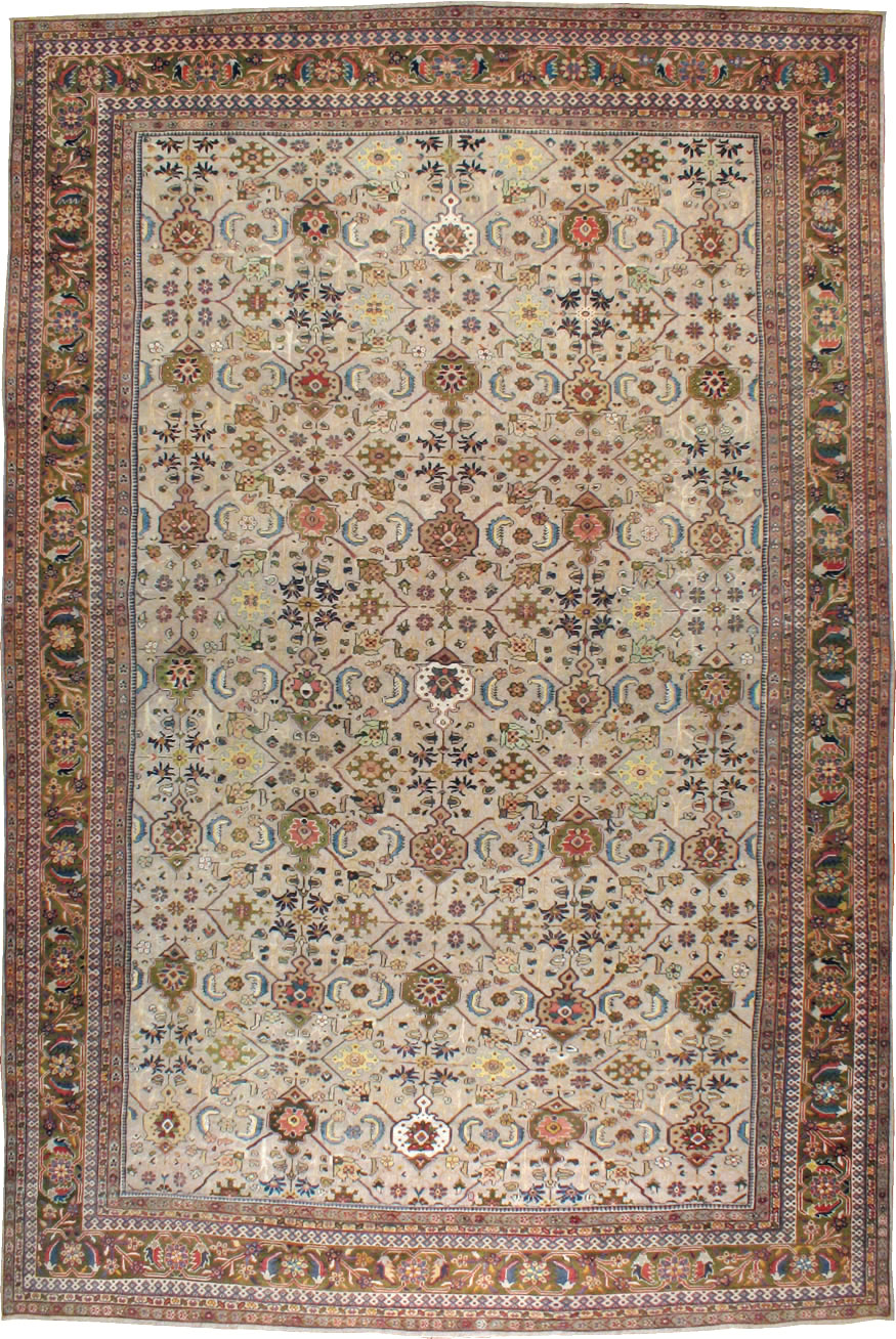 Antique Persian Mahal Carpet, No.18965 - Staging