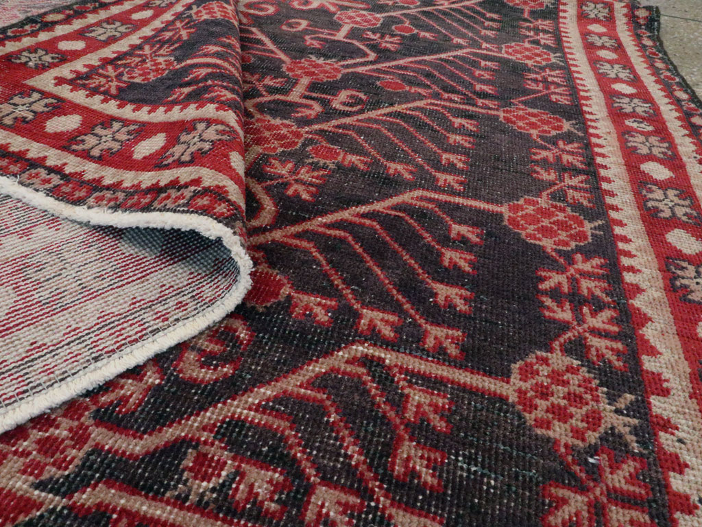 Antique East Turkestan Khotan Carpet, No.18980 - Staging