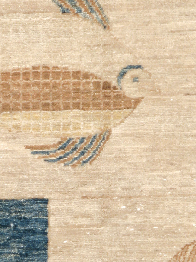 Contemporary Turkish Pictorial Accent Rug, No.18999 - Staging