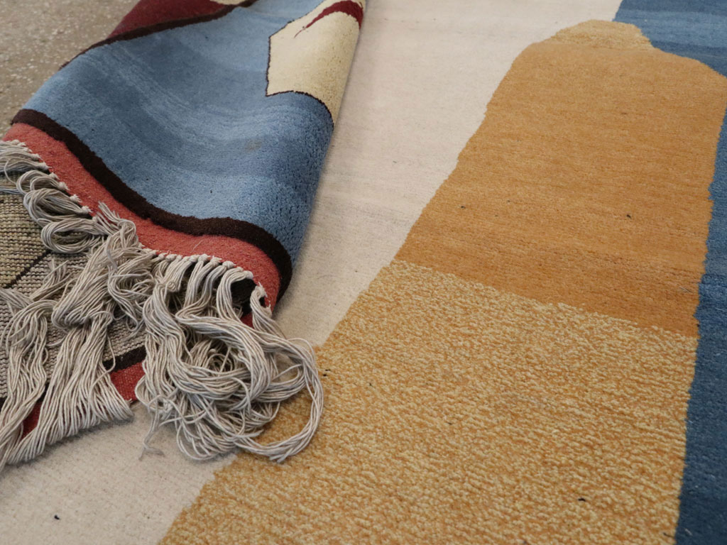 Vintage Afghan Turkoman Pictorial Rug, No.19003 - Staging