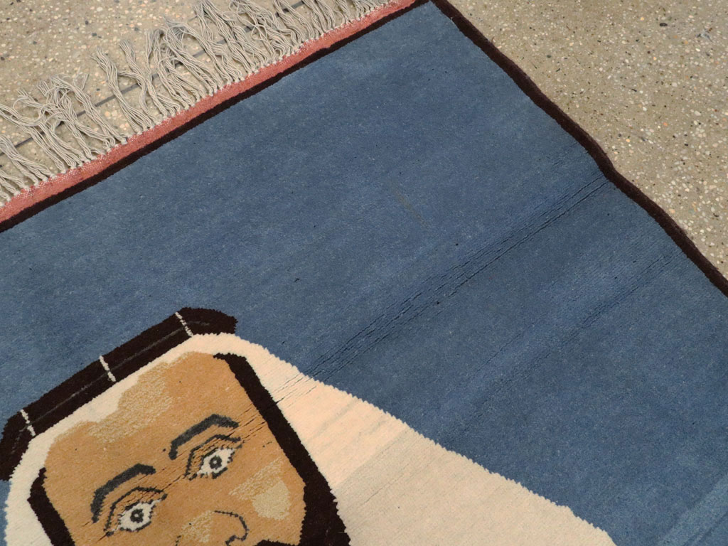 Vintage Afghan Turkoman Pictorial Rug, No.19003 - Staging