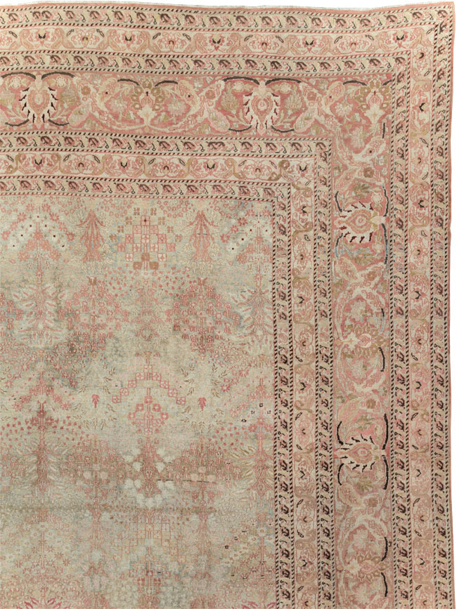 Antique Persian Dorokhsh Carpet, No.19025 - Staging