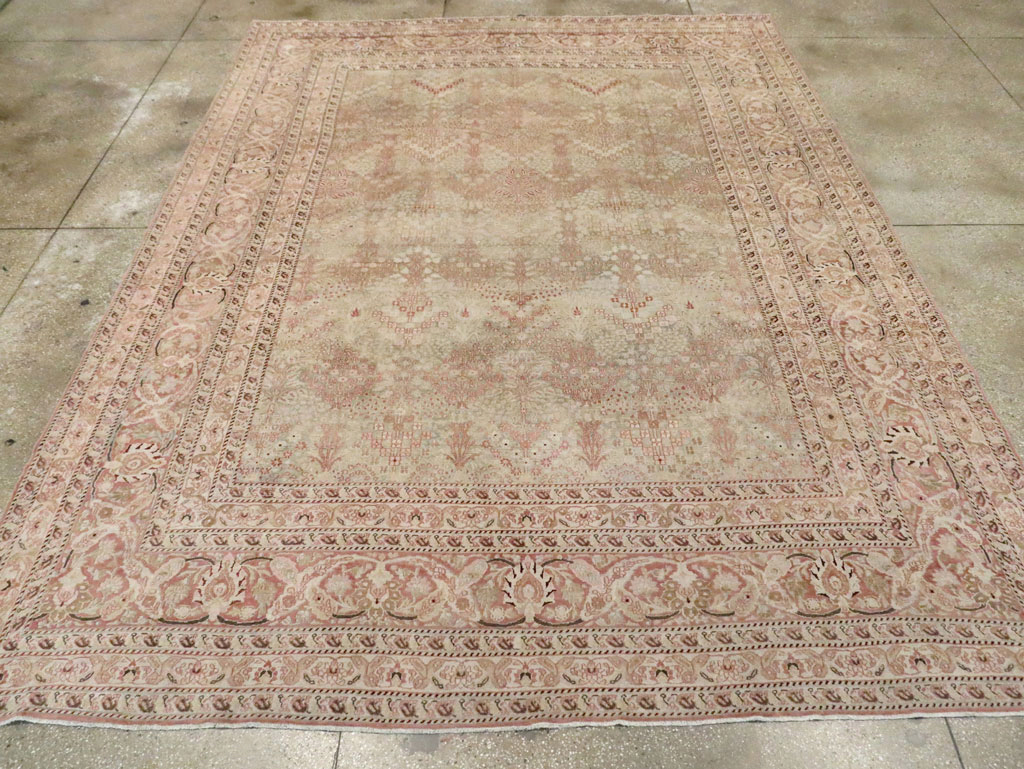 Antique Persian Dorokhsh Carpet, No.19025 - Staging