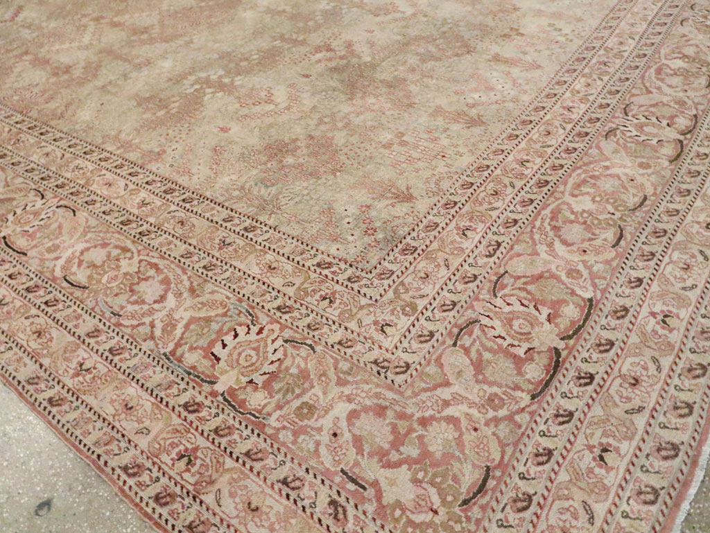 Antique Persian Dorokhsh Carpet, No.19025 - Staging