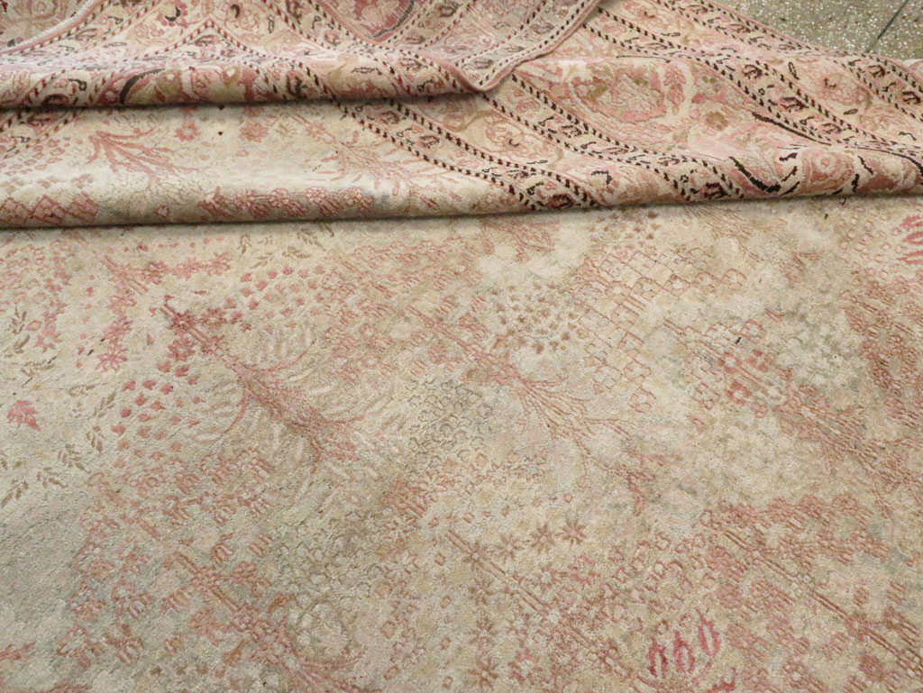 Antique Persian Dorokhsh Carpet, No.19025 - Staging