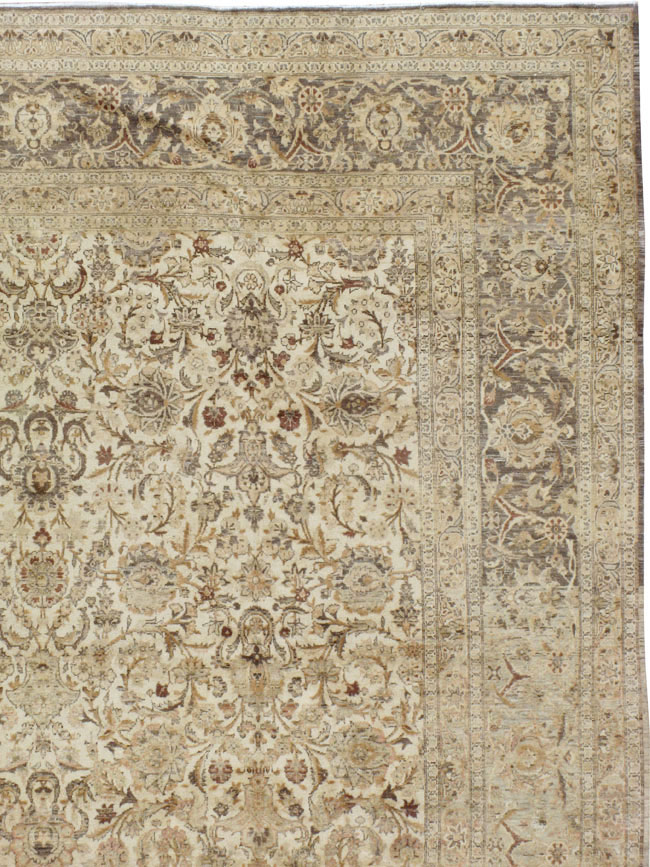 Vintage Persian Kashan Carpet, No.19026 - Staging
