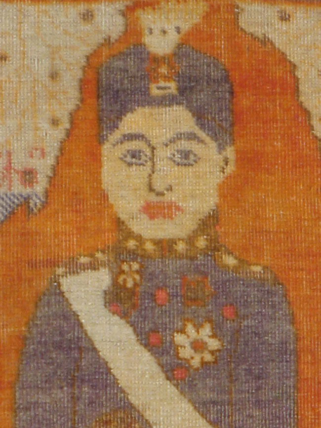 Vintage Persian Tabriz Pictorial Rug, No.19035 - Staging