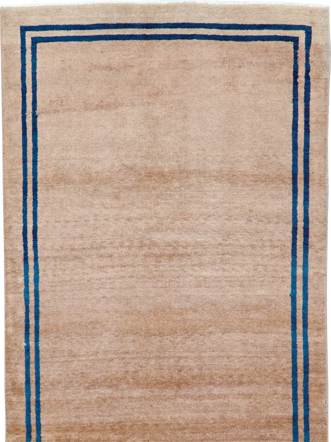 Vintage Persian Mashad Minimalist Runner, No.19038 - Staging