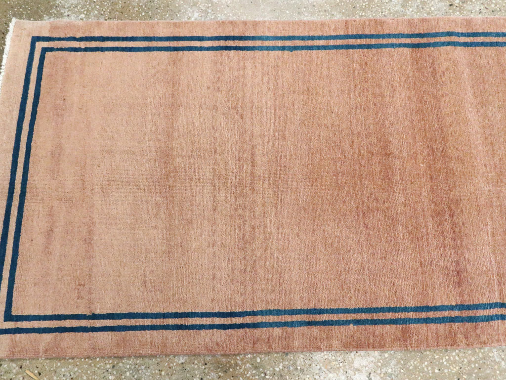 Vintage Persian Mashad Minimalist Runner, No.19038 - Staging