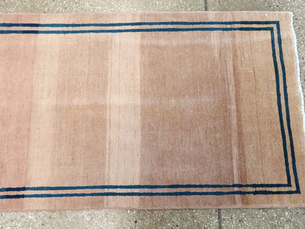 Vintage Persian Mashad Minimalist Runner, No.19038 - Staging