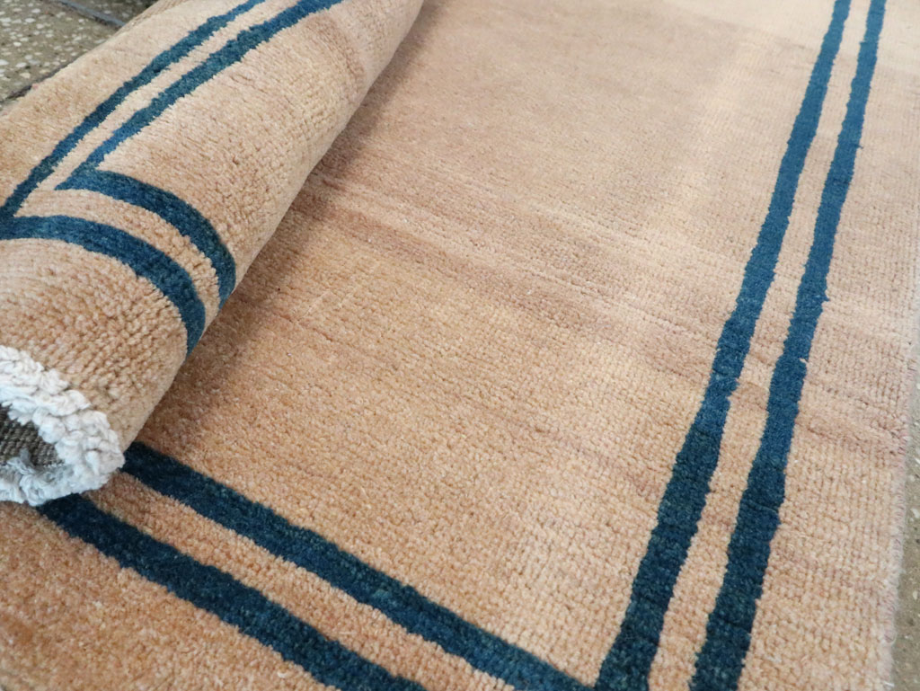 Vintage Persian Mashad Minimalist Runner, No.19038 - Staging