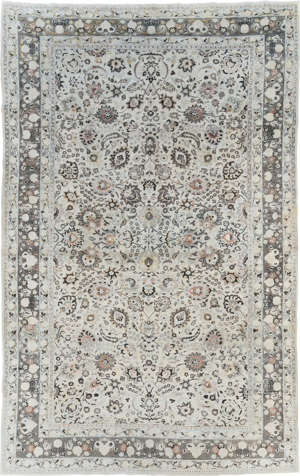 Vintage Persian Mashad Large Room Size Carpet, No.19039 - Staging
