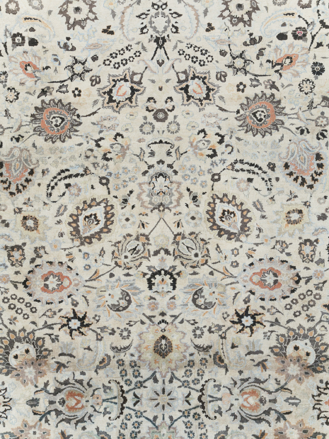 Vintage Persian Mashad Large Room Size Carpet, No.19039 - Staging