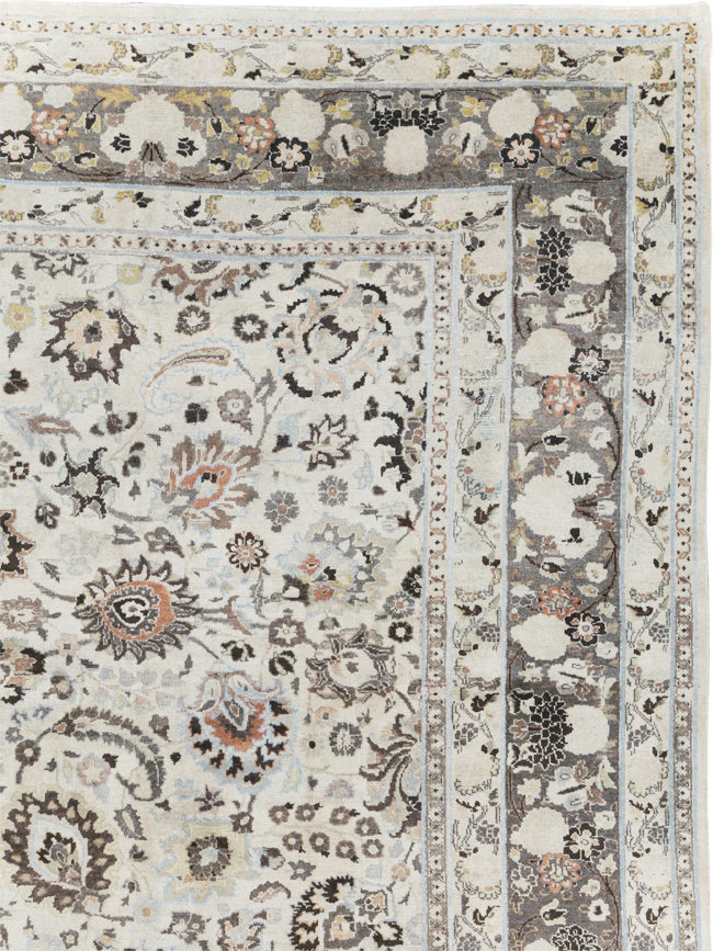 Vintage Persian Mashad Large Room Size Carpet, No.19039 - Staging