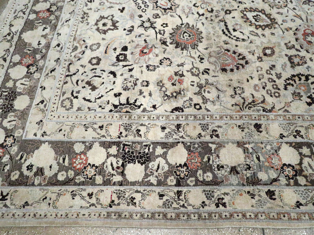 Vintage Persian Mashad Large Room Size Carpet, No.19039 - Staging