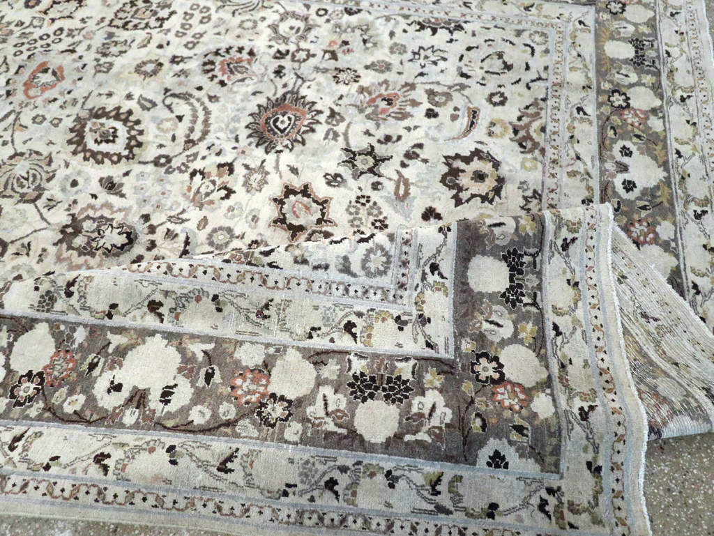 Vintage Persian Mashad Large Room Size Carpet, No.19039 - Staging