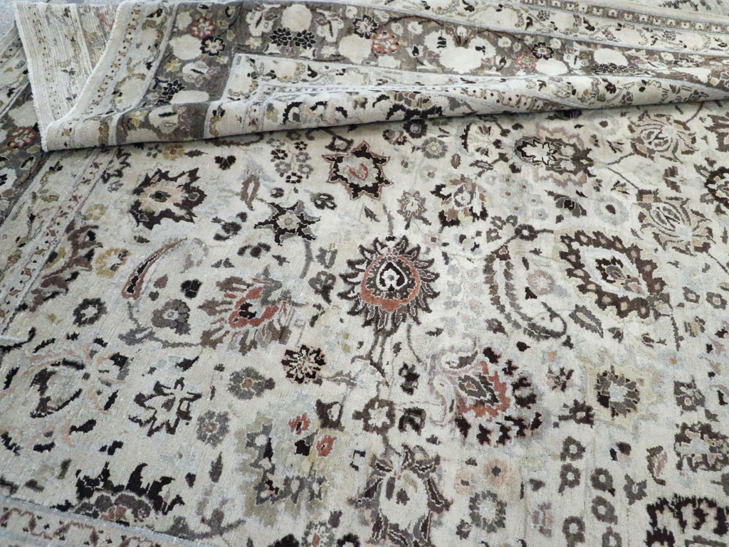 Vintage Persian Mashad Large Room Size Carpet, No.19039 - Staging
