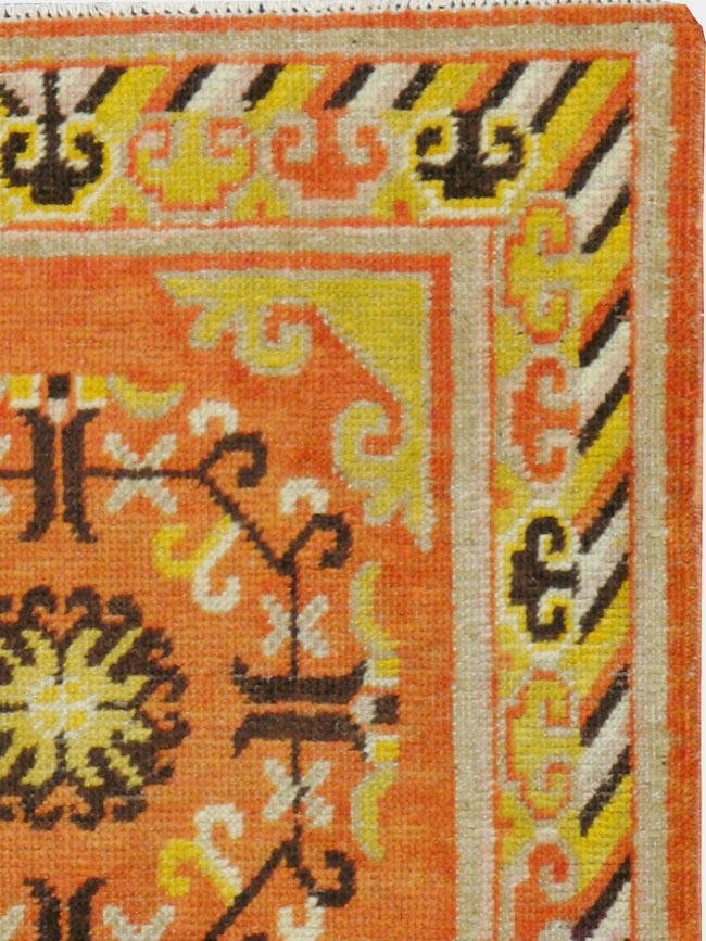 Vintage East Turkestan Khotan Rug (Pair: 1 of 2), No.19050 - Staging