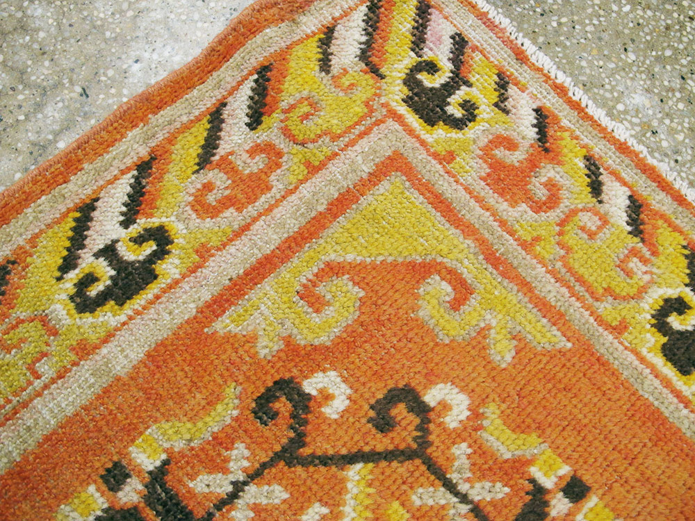 Vintage East Turkestan Khotan Rug (Pair: 1 of 2), No.19050 - Staging