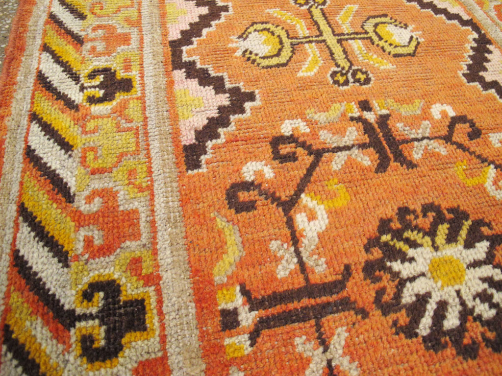 Vintage East Turkestan Khotan Rug (Pair: 2 of 2), No.19051 - Staging