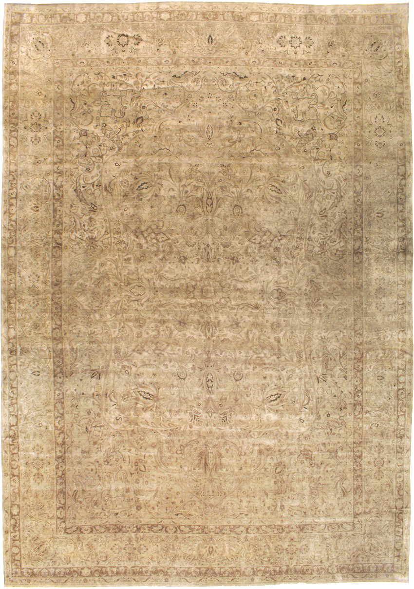 Antique Persian Lavar Kerman Carpet, No.19054 - Staging