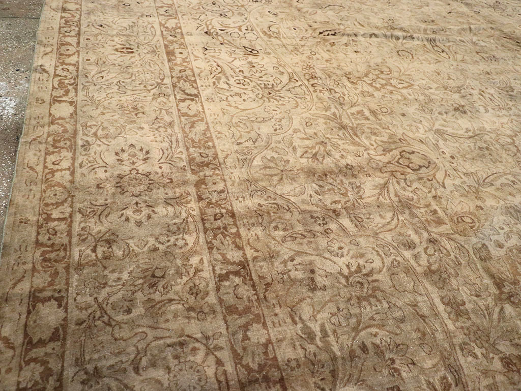 Antique Persian Lavar Kerman Carpet, No.19054 - Staging