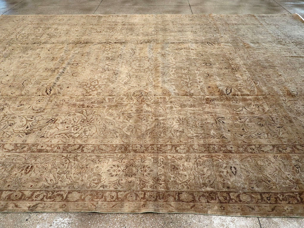Antique Persian Lavar Kerman Carpet, No.19054 - Staging