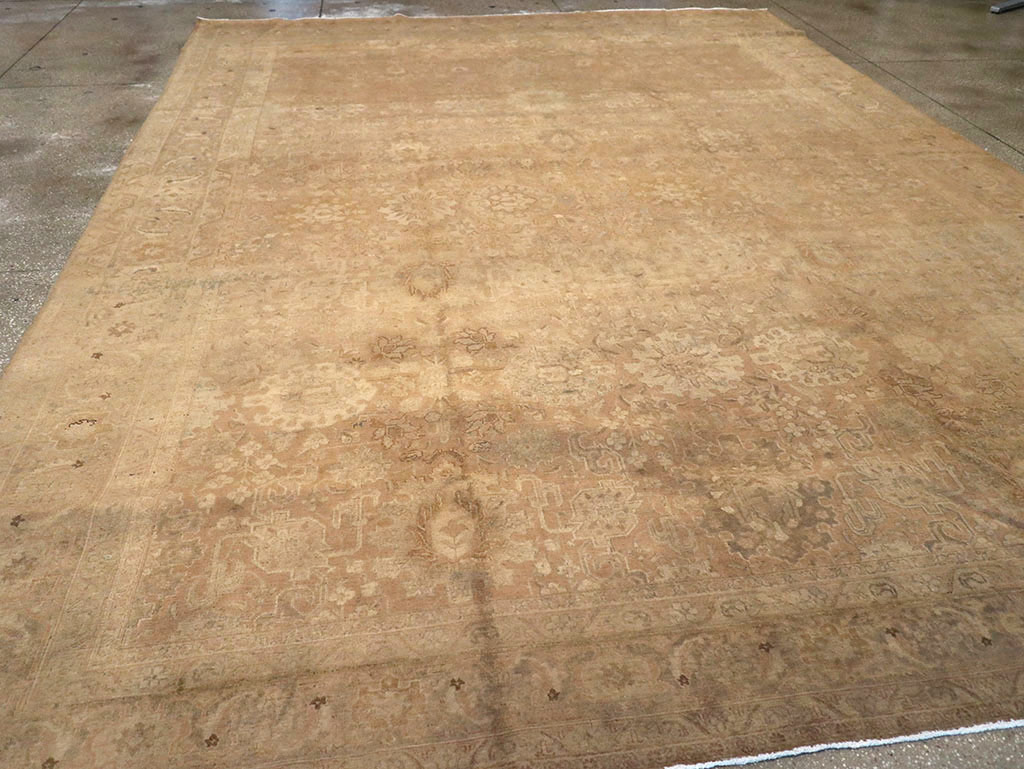 Antique Persian Tabriz Carpet, No.19055 - Staging