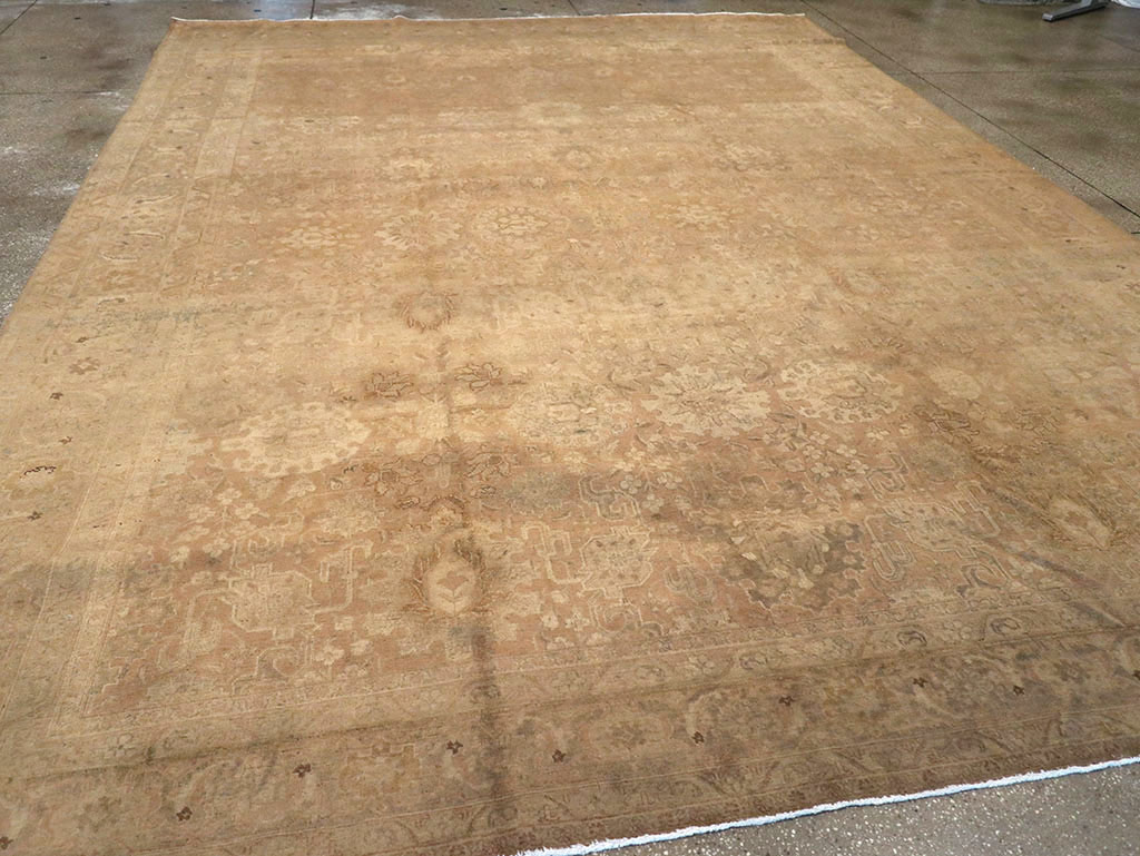 Antique Persian Tabriz Carpet, No.19055 - Staging