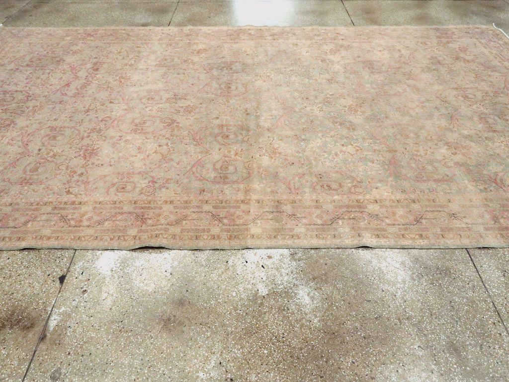 Antique Persian Tabriz Carpet, No.19057 - Staging