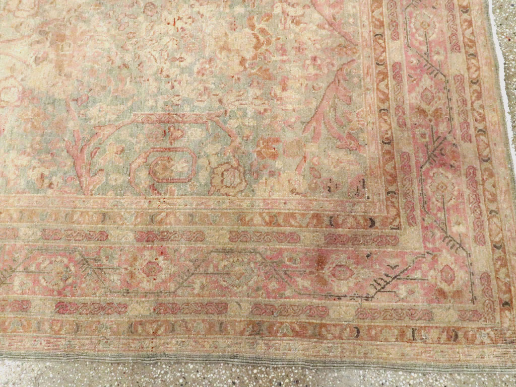 Antique Persian Tabriz Carpet, No.19057 - Staging