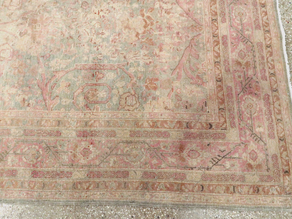 Antique Persian Tabriz Carpet, No.19057 - Staging